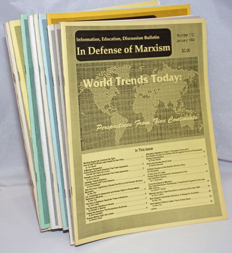 Cat.No: 248225 Bulletin in defense of Marxism [14 issues]. Paul Le Blanc, Editorial Board, Jean Tussey, Rita Shaw, Evelyn Sell, George Saunders, Bill Onasch, Sarah Lovell, R. L. Huebner, Steve Bloom, and.