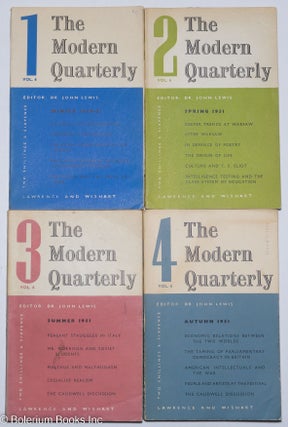 Cat.No: 248337 The Modern Quarterly [4 issues]. John Lewis