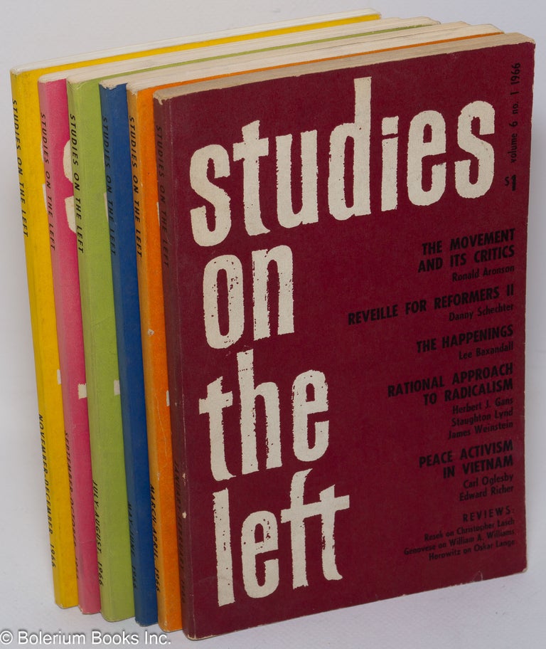 Cat.No: 248355 Studies on the left; a journal of research, social theory, and review. Vol. 6, no. 1-6 (1966)