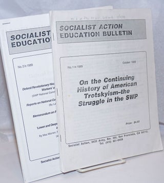 Cat.No: 248406 Socialist Action Education Bulletin [Nos. 1 and 2, October and December 1989