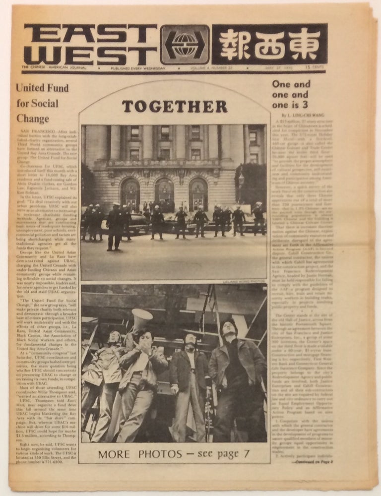 Cat.No: 248420 East/West; the Chinese-American journal. Vol. 4 no. 22 (May 27