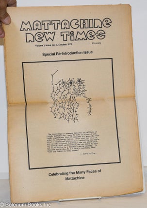 Cat.No: 248804 Mattachine New Times: vol. 1, #3, October 1975; special re-introduction...