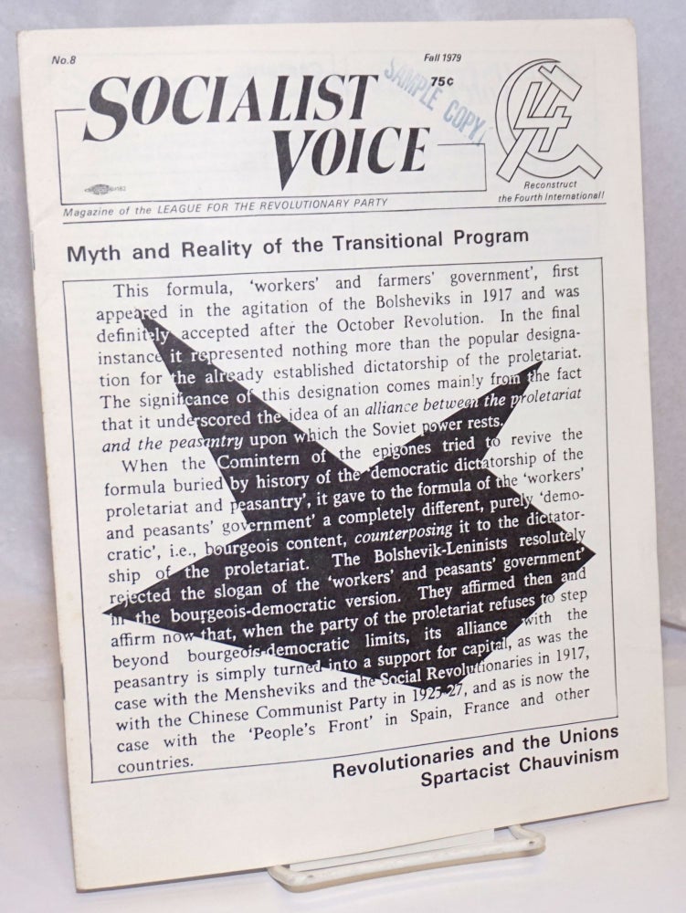 Cat.No: 248866 Socialist Voice: Magazine of the League for the Revolutionary Party; No. 8 (Fall 1979). Walter Dahl, editorial board, Sy Landy Bob Wolfe, and.