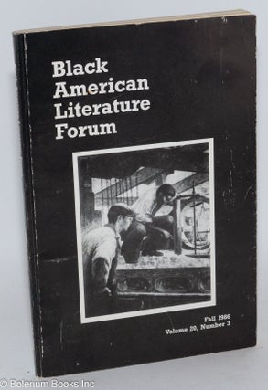 Cat.No: 249009 Black American Literature Forum; vol. 20, #3, Fall 1986: Poetry Issue. Joe...