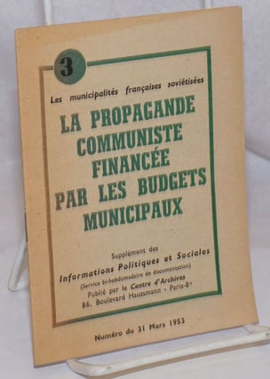 Cat.No: 249072 La Propagande Communiste Financee Par Les Budgets Municipaux