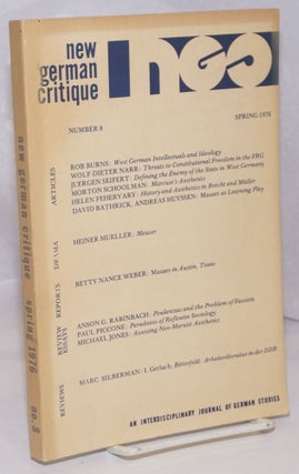 Cat.No: 249125 New German Critique: An Interdisciplinary Journal of German Studies;...