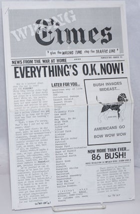 Cat.No: 249215 Wrong Times: news from the war at home, no. 2 (March 1991