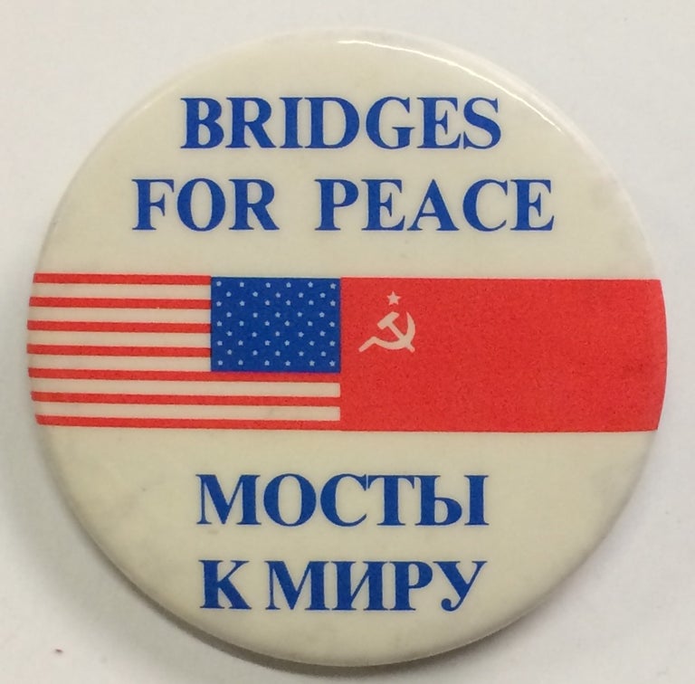 Cat.No: 249230 Bridges for Peace / Mosty k Mira [pinback button]
