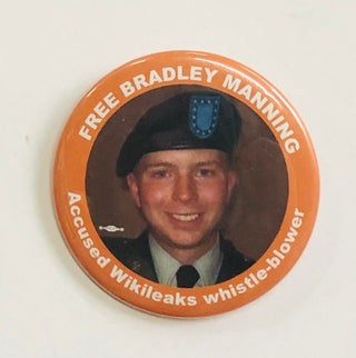 Cat.No: 249315 Free Bradley Manning / Accused Wikileaks whistle-blower [pinback button