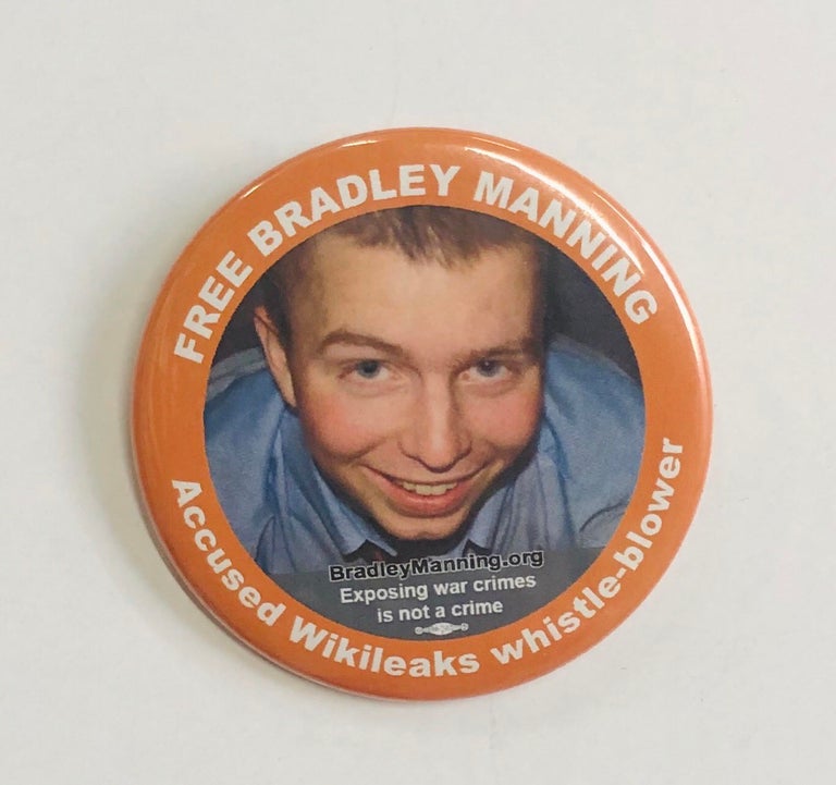 Cat.No: 249316 Free Bradley Manning / Accused Wikileaks whistle-blower [pinback button]