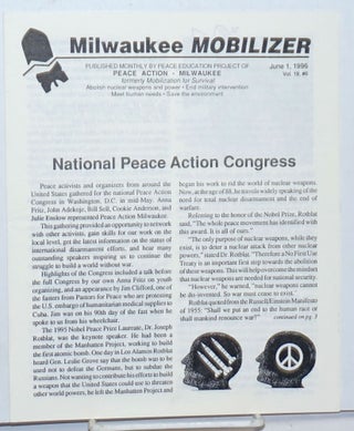 Cat.No: 249829 Milwaukee Mobilizer. Vol. 19 no. 6 (June 1, 1996