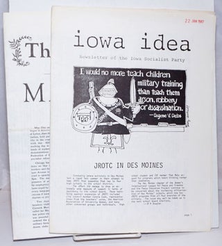 Cat.No: 249832 Iowa Idea: Newsletter of the Iowa Socialist Party [two issues