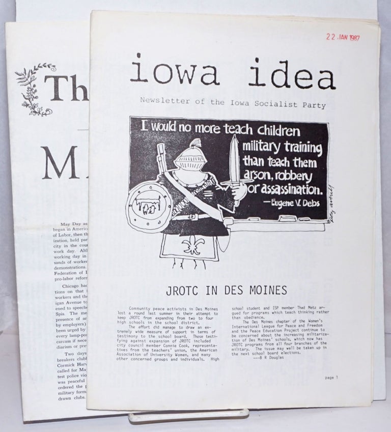 Cat.No: 249832 Iowa Idea: Newsletter of the Iowa Socialist Party [two issues]