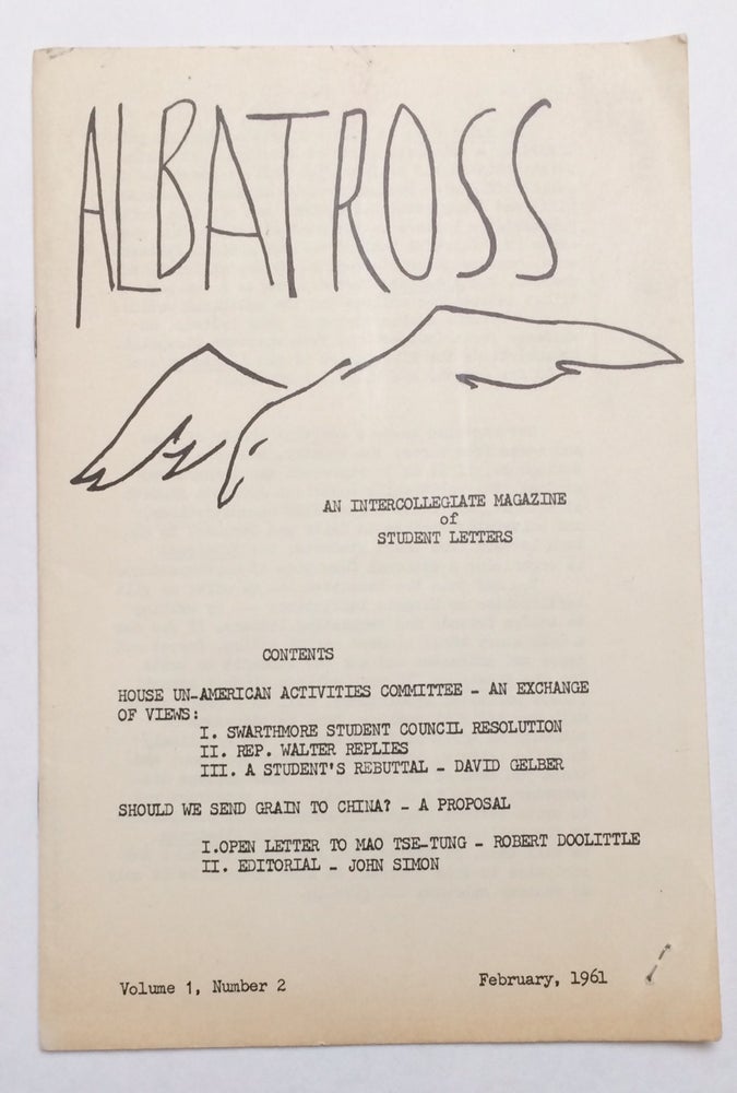 Cat.No: 249893 Albatross: an intercollegiate magazine of student letters. Volume 1, no