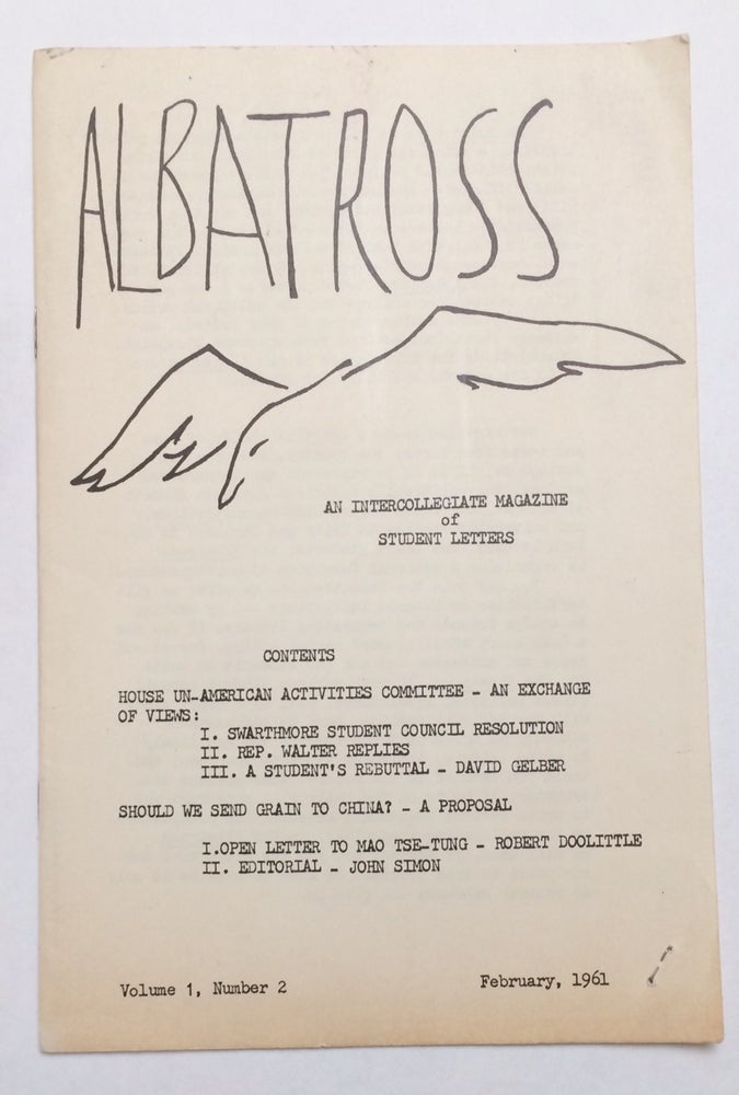 Cat.No: 249893 Albatross: an intercollegiate magazine of student letters. Volume 1, no