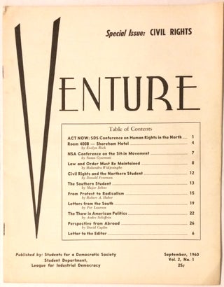 Cat.No: 249914 Venture. Vol. 2, No.1 (September, 1960). Special Issue: Civil Rights