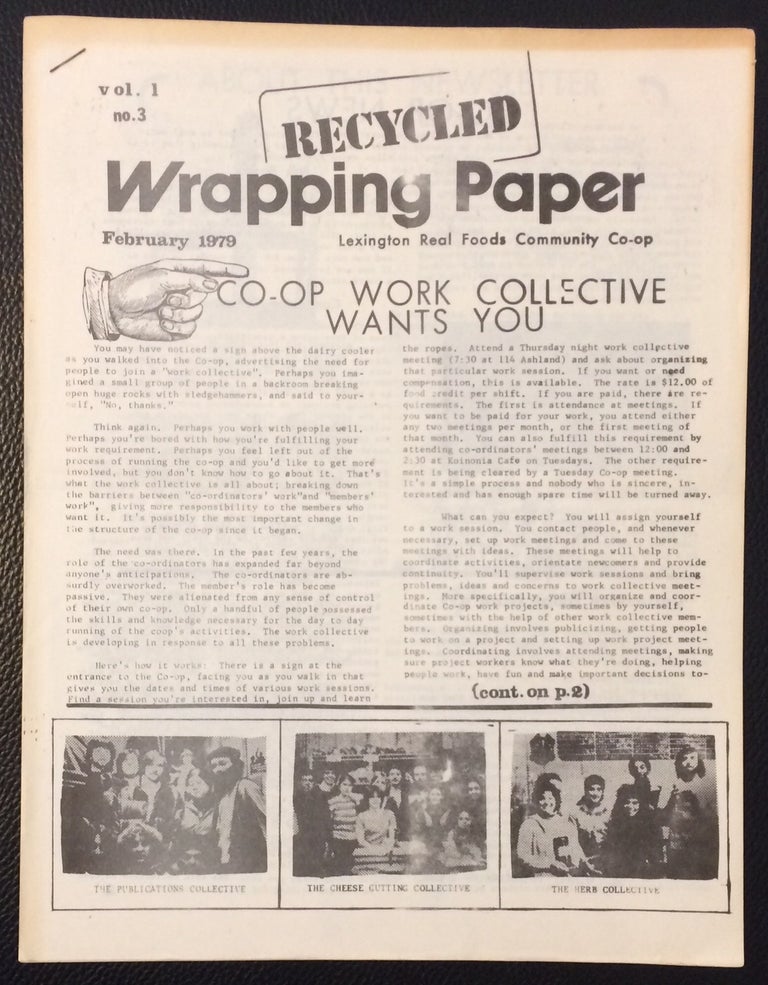 Cat.No: 250066 Recycled Wrapping Paper: vol. 1 no. 3 (February 1979)