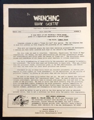 Cat.No: 250147 The Wrenching Debate Gazette. No. 9 (March 1990