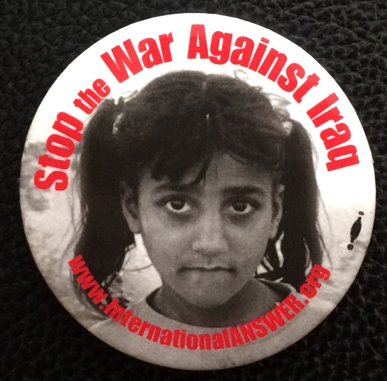 Cat.No: 250203 Stop the war against Iraq [pinback button]