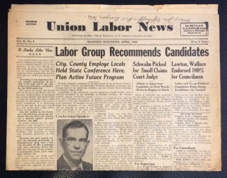 Cat.No: 250381 Union Labor News. Vol. 11 no. 4 (April 1947