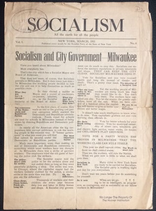 Cat.No: 250397 Socialism. Vol. 1 no. 6 (March 1911