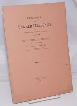 Cat.No: 250495 Memoria Descriptiva de una Red Telefonica con Destinto al Servicio Publico...