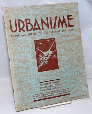 Cat.No: 250591 Urbanisme: Revue Mensuelle de l'Urbanisme Français; Premiere Annee,...