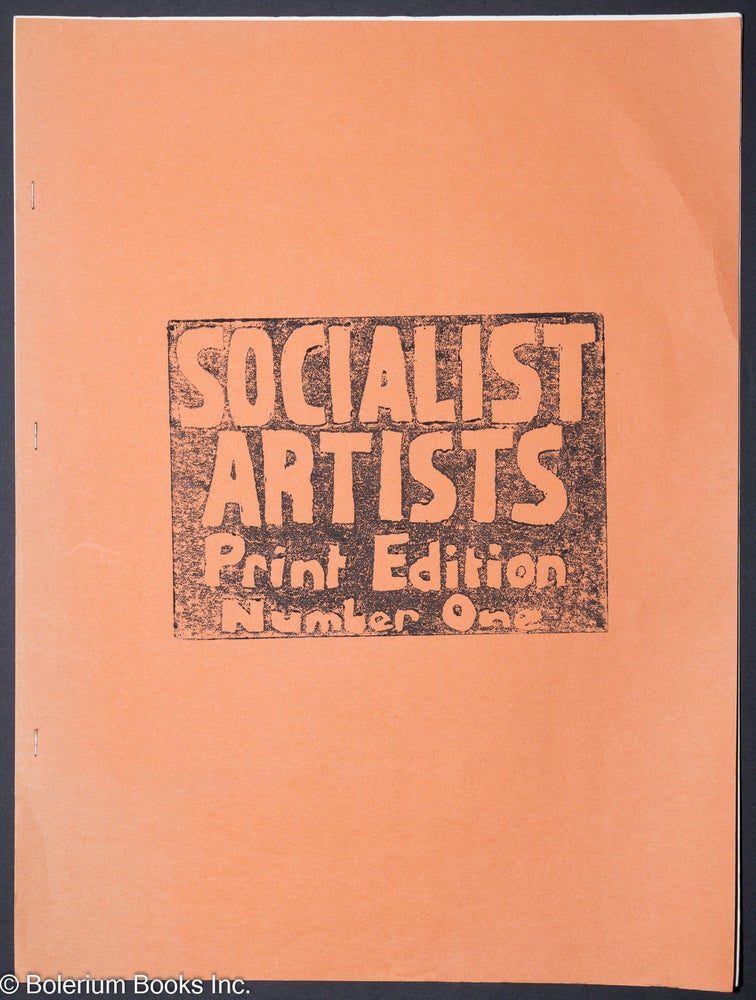Cat.No: 250611 Socialist Artists print edition. Number One. Maureen Scott, provisional secretary.