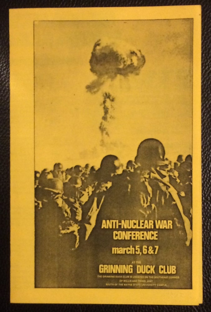 Cat.No: 250675 Anti-Nuclear War Conference. March 5, 6 & 7 at the