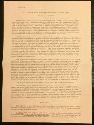 Cat.No: 250678 Call to a New England community meeting [handbill