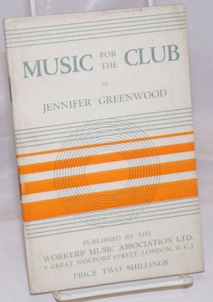 Cat.No: 250698 Music for the Club. Jennifer Greenwood