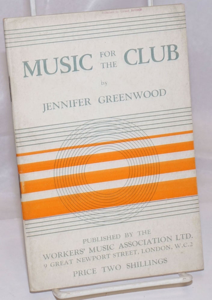 Cat.No: 250698 Music for the Club. Jennifer Greenwood.