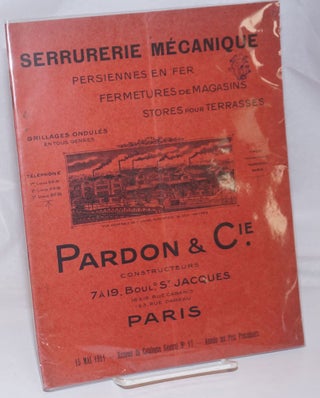 Cat.No: 250842 Serrurerie Mecanique. Persiennes en Fer, Fermetures de Magasains, Stores...