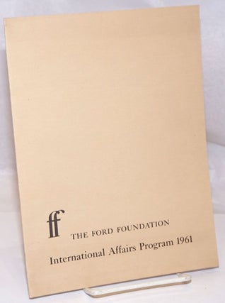 Cat.No: 250913 International Affairs Program 1961
