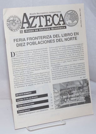 Cat.No: 251009 Azteca: Boletín Bibliográfico Internacional: Año 2 Num. 21, Marzo 1992....
