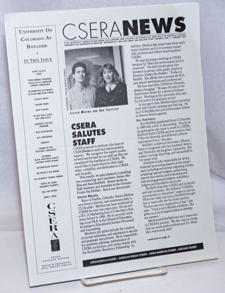 Cat.No: 251016 CSERA News: A bi-monthly newsletter from the Center for Studies