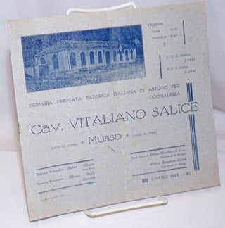 Cat.No: 251025 Cav. Vitaliano Salice, primaria premiata fabbrica italiana di astucci per...