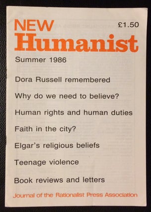 Cat.No: 251091 New Humanist. Vol. 101 no. 3 (Summer 1986