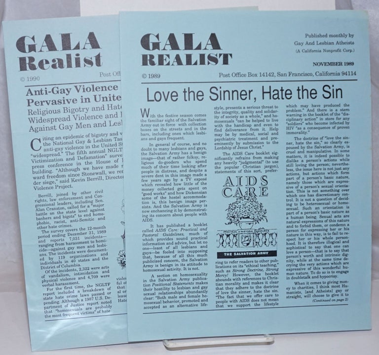 Cat.No: 251171 GALA Realist: November 1989 & September 1990 [2 issues