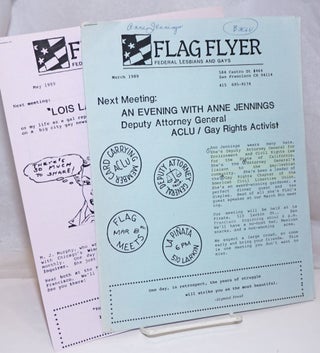 Cat.No: 251203 Flag Flyer: Federal Lesbians and Gays newsletter March & May 1989 [two issues