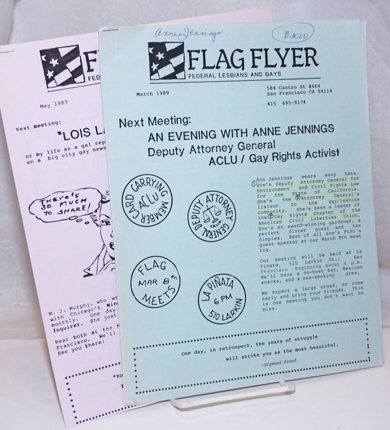 Cat.No: 251203 Flag Flyer: Federal Lesbians and Gays newsletter March & May