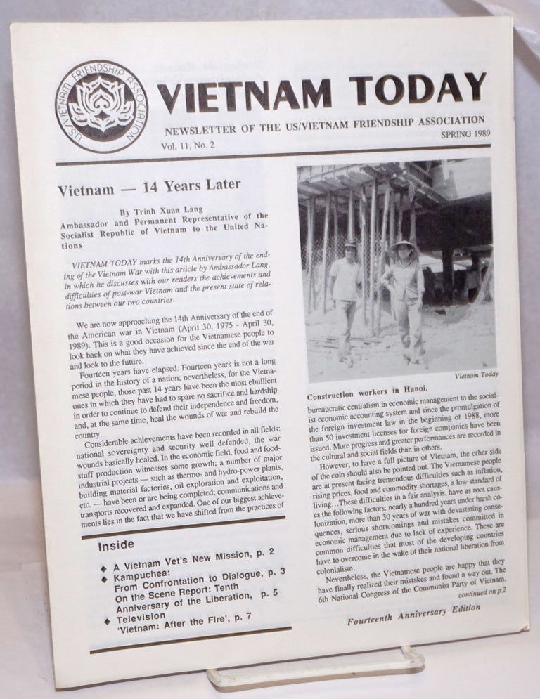 Cat.No: 251267 Vietnam Today: Newsletter of the US / Vietnam Friendship Association; Vol. 11, No. 2, Spring 1989. Beatrice Eisman.
