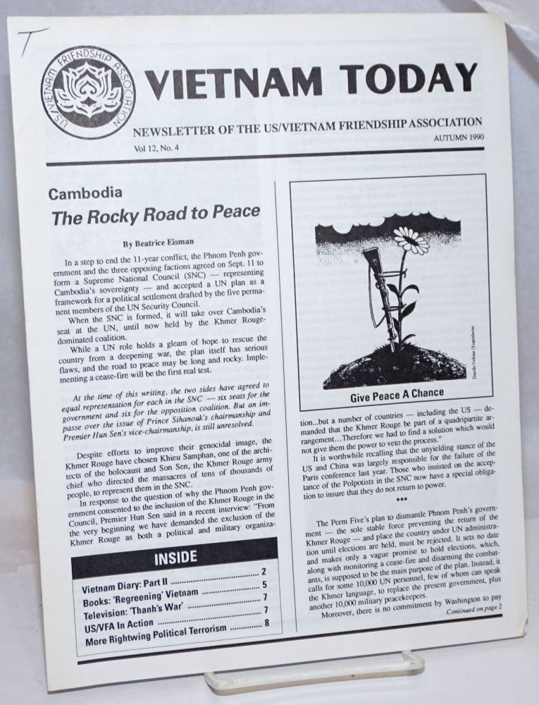 Cat.No: 251268 Vietnam Today: Newsletter of the US / Vietnam Friendship Association; Vol. 12, No. 4, Autumn 1990. Beatrice Eisman.