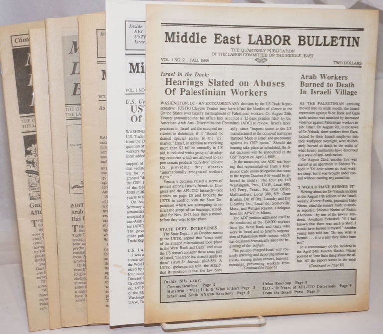 Cat.No: 251278 Middle East labor bulletin [8 isues]