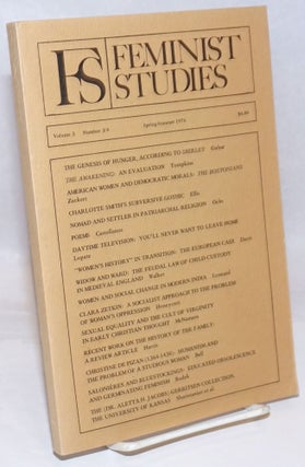 Cat.No: 251305 FS: Feminist Studies, Volume 3 Number 3/4, Spring/Summer 1976