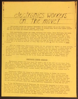 Cat.No: 251307 Electronics workers on the move! [handbill