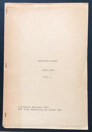Cat.No: 251316 Selected poems, 1973-1993. Vol. 1. Cathie Morales