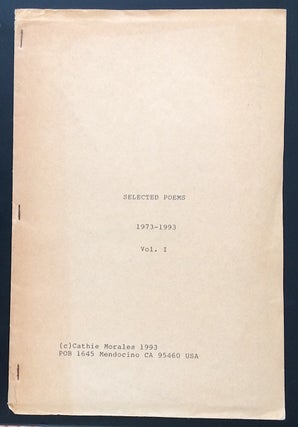 Cat.No: 251316 Selected poems, 1973-1993. Vol. 1. Cathie Morales