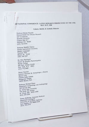 Inter-University Program for Latino Research [folder containing materials from the IUP National Conference of 1990]