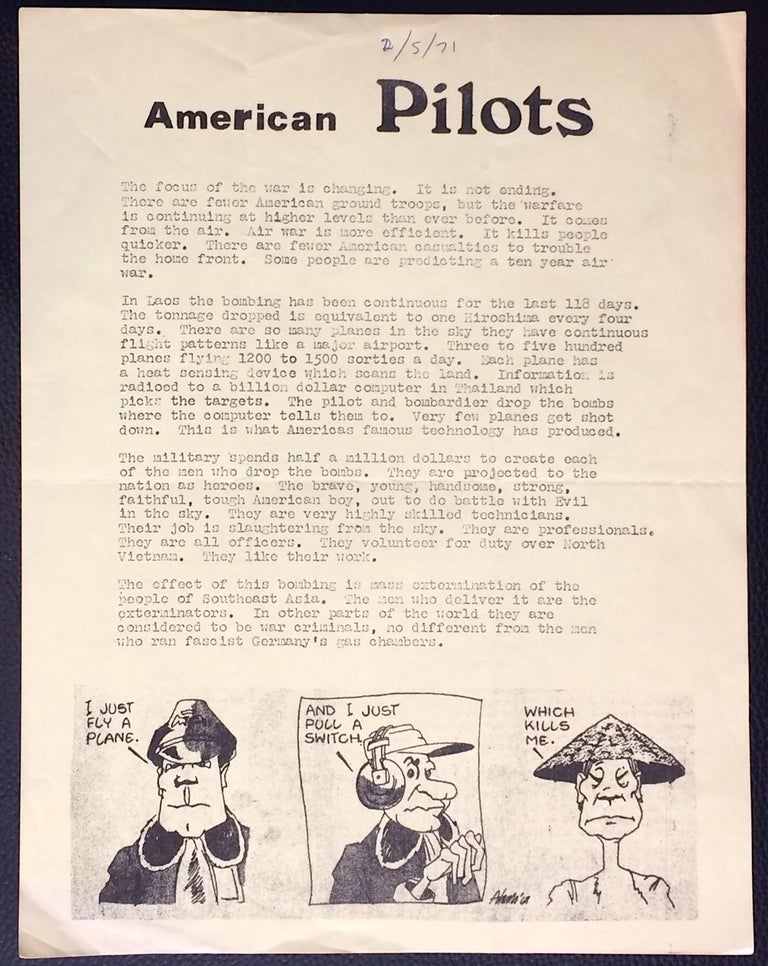 Cat.No: 251506 American Pilots [handbill